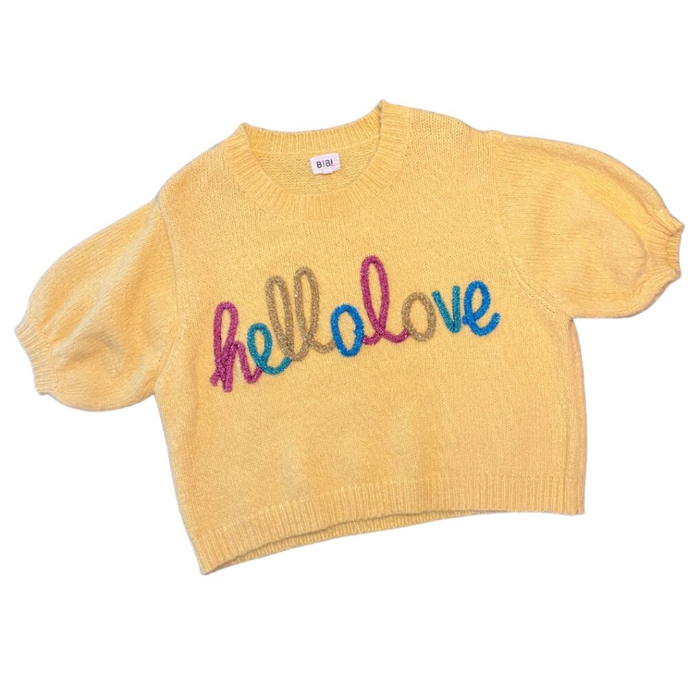 BiBi Yellow 'Hello Love' Sweater